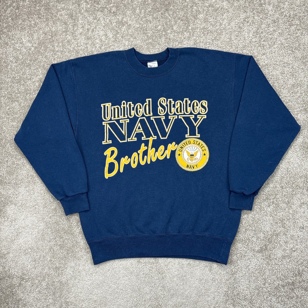 Vintage 90s‎ United States US Navy Brother Sweatshirt Large